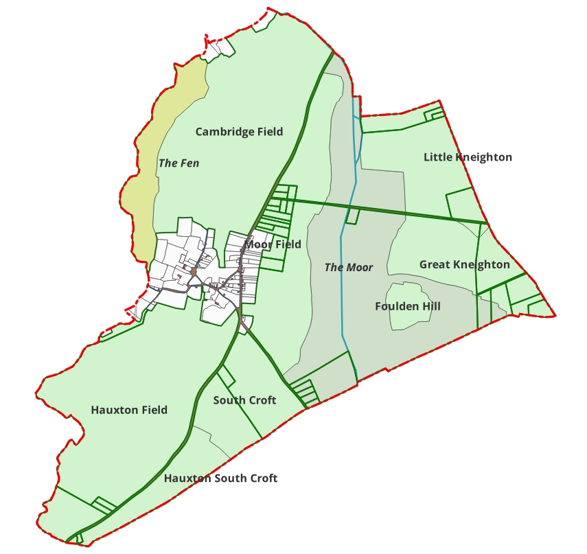 Interpretation of the 1804 Inclosure Map, Trumpington parish. Howard Slatter, October 2022.