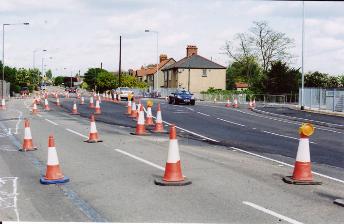 Work on the realignment of Shelford Road at Addenbrooke�s Road junction. Photo: Andrew Roberts, 10 May 2009.