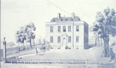 The original Addenbrooke’s Hospital, 1770. Addenbrooke’s Hospital Archives.