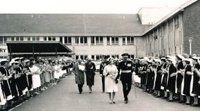The Queen at the opening of New Addenbrooke’s, 1962. Addenbrooke’s Hospital Archives.