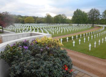 American Cemetery, Local History Group visit. Photo: Andrew Roberts, 8 May 2014.