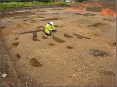 Anstey Hall Farm excavation, 2015. Oxford Archaeology East.