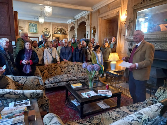 John de Bruyne talking to the group in the reception hall. Photo: Andrew Roberts, 22 May 2025.