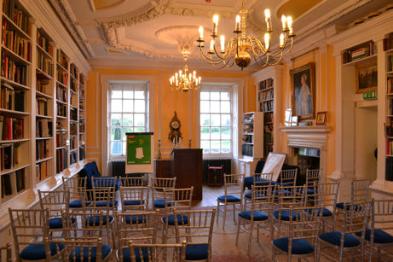 The Library at Anstey Hall, Local History Group visit. Photo: Andrew Roberts, 15 May 2012.