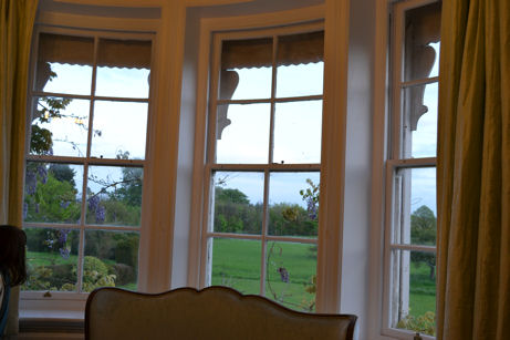 View over the garden from a bedroom, Anstey Hall, Local History Group visit. Photo: Andrew Roberts, 15 May 2012.