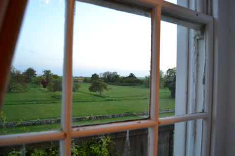 View over the garden from a bedroom, Anstey Hall, Local History Group visit. Photo: Andrew Roberts, 15 May 2012.