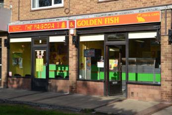 The Pagoda & Golden Fish (Chinese take away and fish & chip shop), The Parade, Anstey Way, 14 November 2012. Andrew Roberts.