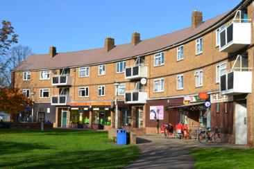 The shops in The Parade, Anstey Way, 14 November 2012. Andrew Roberts.