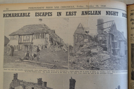 Damaged Buildings, 17 & 19 Barrow Road. I.P.&C. Friday 18 October 1940, p.14.