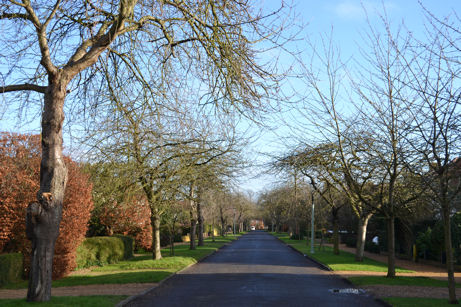 Looking east along Barrow Road, 13 January 2014.
