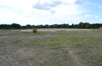 The Bell School archaeological site from the east. Photo: Andrew Roberts, 25 July 2014.