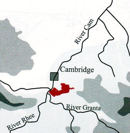 Extract highlighting the Trumpington/Cambridge Biomedical Campus area, from Borderlands. The Archaeology of the Addenbrooke's Environs, South Cambridge, 2008.