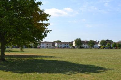 The south side of Byron Square from the playing field, May 2011. Photo: Andrew Roberts.