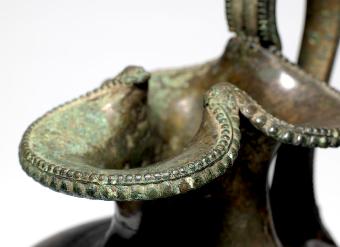 Bronze jug dated to 30-70AD, discovered at Dam Hill. © The Fitzwilliam Museum, Cambridge/Reproduced with the kind permission of the Master and Fellows of Trinity College, Cambridge.