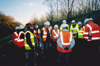 Site visit to the railway cutting, 26 November 2009.