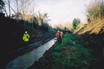 Site visit to the railway cutting, 26 November 2009.