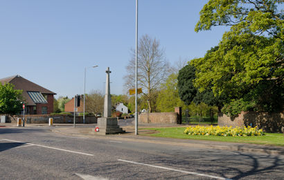 The Church Lane and High Street junction, before the road was realigned in 2013. Photo: Stephen Brown.