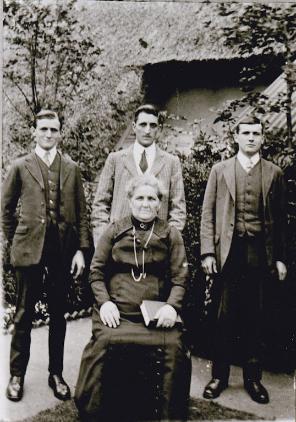 Mrs Elizabeth Matthews and three of her sons. Adrian Lemmon.