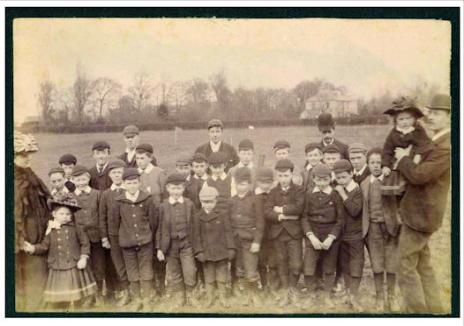 Ralph Goodchild and his daughters and St Faith's School pupils. Source: St Faith's School (Howard Slatter).
