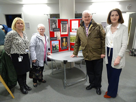 New room names unveiled at the Clay Farm Centre: Alison Woods and Tillie Cuthbert's family (Anna Smith, Robert Cuthbert and Jacqui McCary). Photo: Andrew Roberts, 7 March 2019.