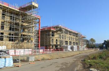 Progress with the construction of the southern arm of Whitelocks Drive. Photo: Andrew Roberts, 1 November 2015.