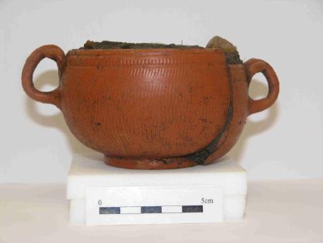 Samian cremation bowl from the cremation pit. Source: Oxford Archaeology East, 10 February 2011.