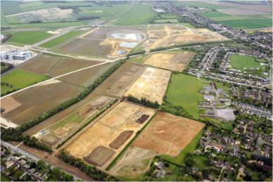Clay Farm from the north. Photo: Oxford Archaeology East.
