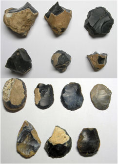 Middle Bronze Age struck flint scrapers from the northern part of Clay Farm, Area B. Oxford Archaeology East.