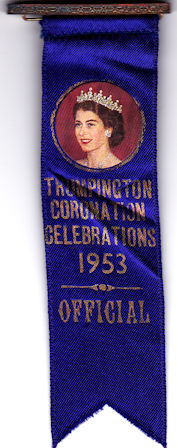Stanley Newell's 'Official' Coronation ribbon, 1953. Source: Stanley Newell.