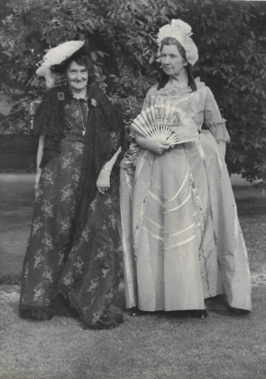 The Queen’s of England pageant, June 1953: Scene VII Queen Anne: Miss Grey; Duchess of Marlborough: Mrs Pagdon. Copy photo: Annie Jackson, May 2023.