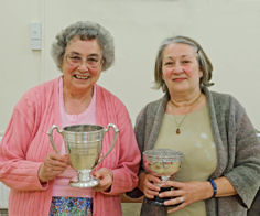 Autumn Show, 2011. Daphne Bridgeman and Pam Stacey, winners of the Forbes Trophy and the Frank Laver Memorial Bowl. Photo: Stephen Brown.
