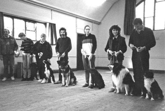 Cambridgeshire Dog Training Club diploma test, 1980.