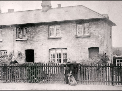 Mrs Matthews outside her house in the High Street (now 42 High Street). Photograph reproduced in Trumpington in Old Picture Postcards, 61. Source: Charlie Matthews and Nellie Burbridge (n�e Matthews).