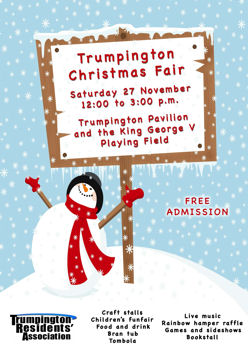 Trumpington Christmas Fair poster designed by Richard Woodham, November 2010.