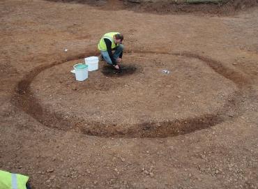 The Bronze Age ring ditch, Fawcett School site. Oxford Archaeology East.