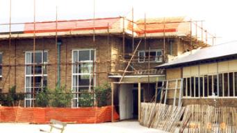 Refurbishing the school hall. Source: Fawcett School.