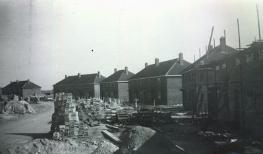 Construction of homes in Foster Road, c. 1946. Photograph: Cambridgeshire Collection, Cambridge Central Library.