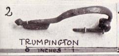 A La Certosa type Early Iron Age brooch (5th century BC) found in Trumpington. Illustrated in Fox, 1923, plate XVIII.