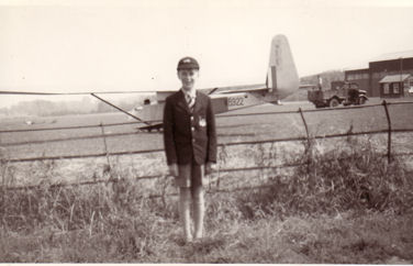 Brian Goodliffe, aged 11, summer 1955, after passing the 11-plus, wearing his uniform for Cambridge Central Grammar School. Photo: Goodliffe family.