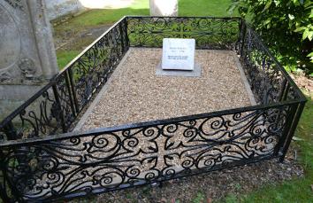 The refurbished grave of Henry Fawcett, Trumpington Church. Photo: Andrew Roberts, 6 April 2018.