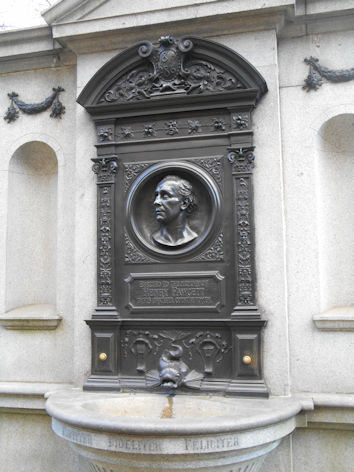 Memorial to Henry Fawcett, Victoria Embankment Gardens, London. Photo: Andrew Roberts, 19 January 2015.