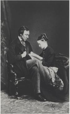 Portrait of Henry Fawcett and Millicent Fawcett, pre-1884. Newnham College Archives.