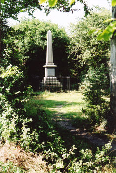 The east side of Hobson’s Monument, Nine Wells (erected by public subscription in 1861). Photo: Andrew Roberts, 22 August 2008.