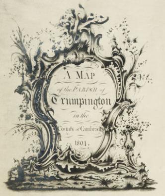 Inset from A Map of the Parish of Trumpington in the County of Cambridge, 1804. Cambridgeshire Archives, R60/24/2/70(a).