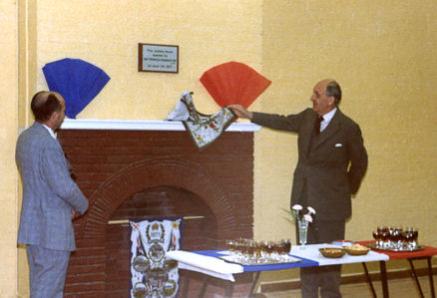 Sir Francis Pemberton opening the Jubilee Room, alongside Bert Truelove, June 1977.