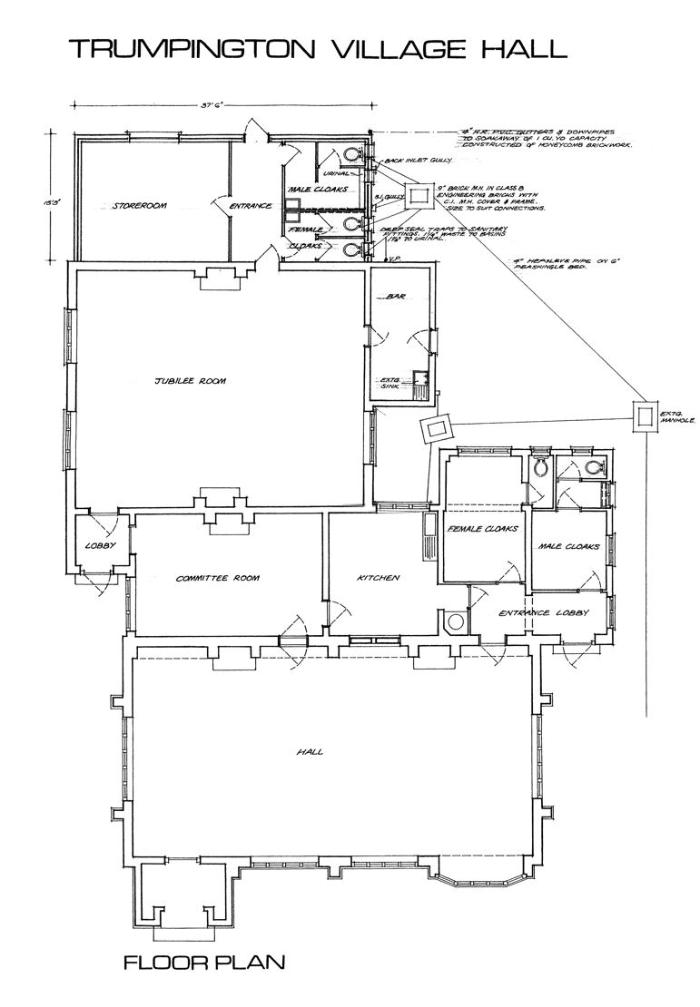 Plan of alterations and extension, 1977.
