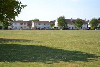 Bryon Square from the playing field. Photo: Andrew Roberts, 4 May 2011.