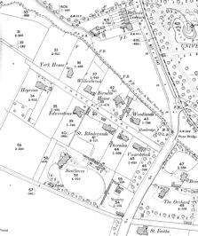 Extract from the Inland Revenue Land Value map for Trumpington, 1910-11, reproduced by permission of Cambridgeshire Archives, file 470/047, sheet XLVII.10.