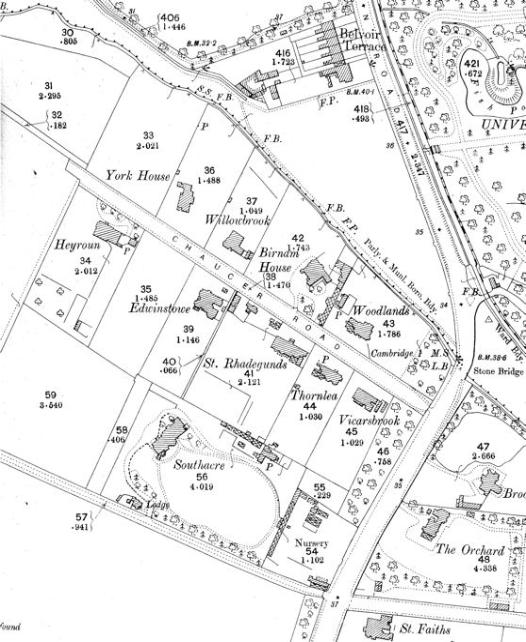 Land Value map for Trumpington, 1910-11