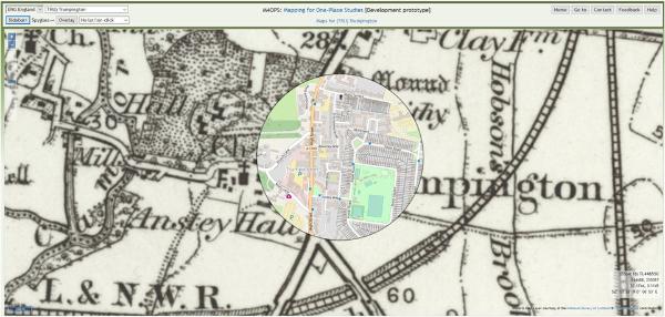 Examples from Maps for One-Place Studies: Trumpington village centre. Source: Howard Slatter.